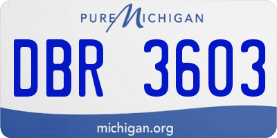 MI license plate DBR3603