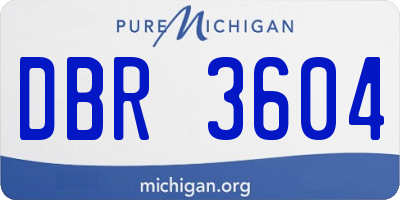 MI license plate DBR3604