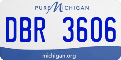 MI license plate DBR3606
