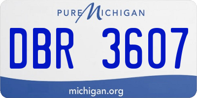 MI license plate DBR3607