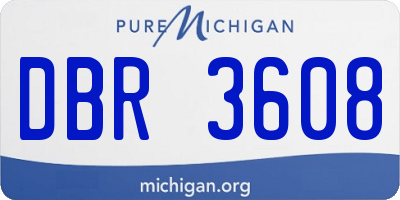 MI license plate DBR3608