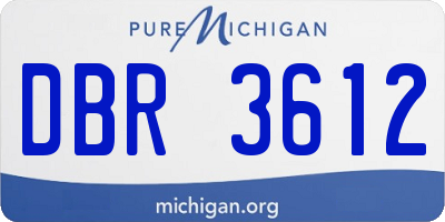 MI license plate DBR3612