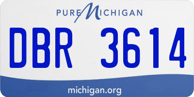 MI license plate DBR3614