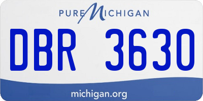 MI license plate DBR3630