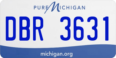 MI license plate DBR3631