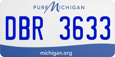 MI license plate DBR3633
