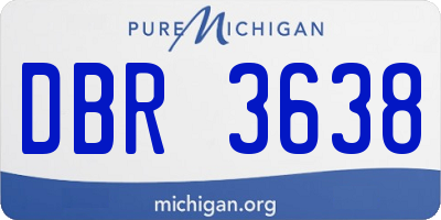 MI license plate DBR3638