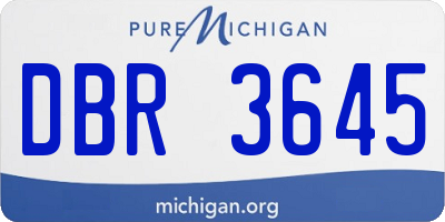 MI license plate DBR3645