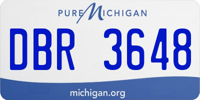 MI license plate DBR3648