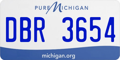 MI license plate DBR3654