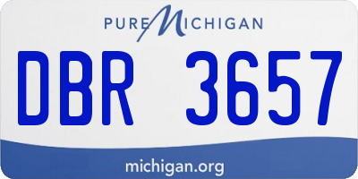 MI license plate DBR3657