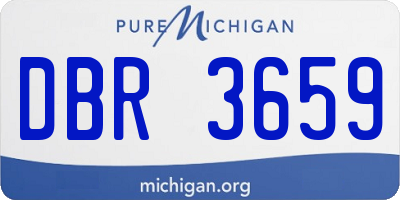 MI license plate DBR3659