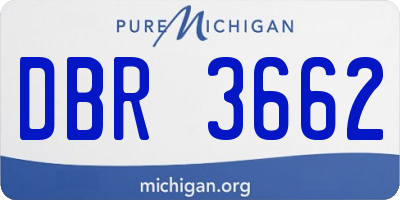 MI license plate DBR3662