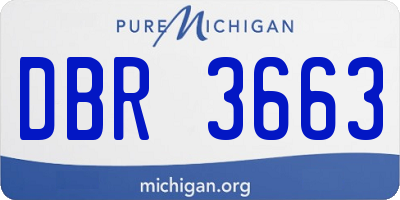MI license plate DBR3663