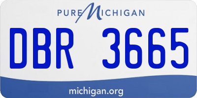 MI license plate DBR3665