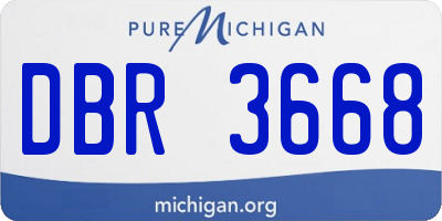 MI license plate DBR3668