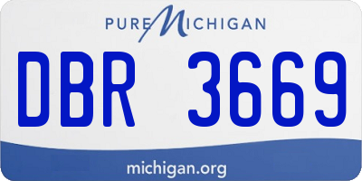 MI license plate DBR3669