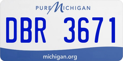 MI license plate DBR3671