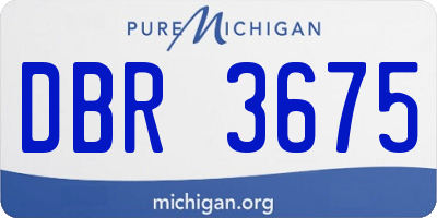 MI license plate DBR3675