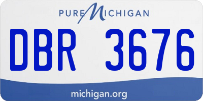 MI license plate DBR3676