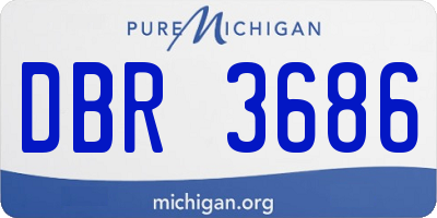 MI license plate DBR3686