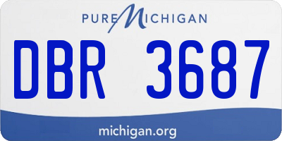 MI license plate DBR3687