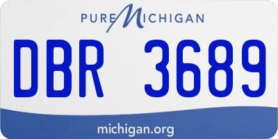 MI license plate DBR3689