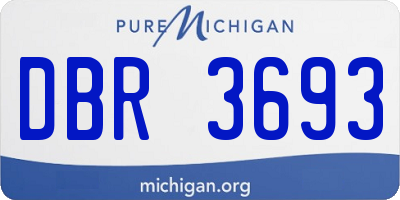 MI license plate DBR3693