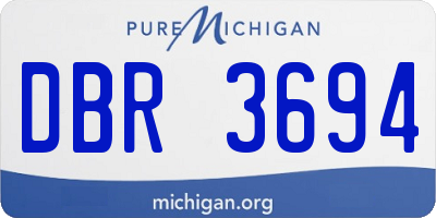 MI license plate DBR3694
