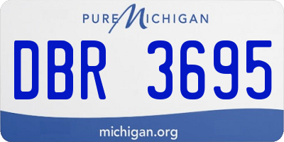 MI license plate DBR3695