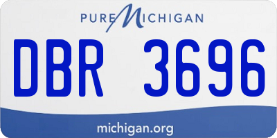 MI license plate DBR3696