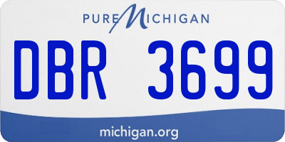 MI license plate DBR3699