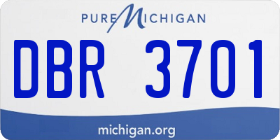 MI license plate DBR3701