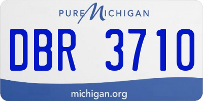 MI license plate DBR3710