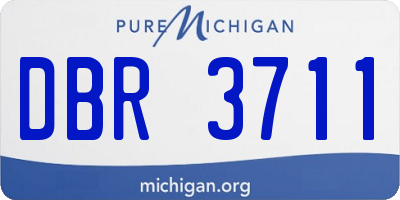 MI license plate DBR3711