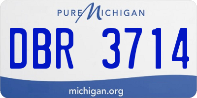 MI license plate DBR3714