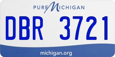 MI license plate DBR3721