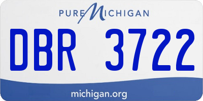 MI license plate DBR3722