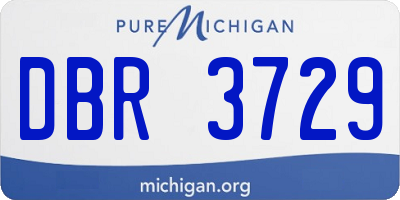 MI license plate DBR3729