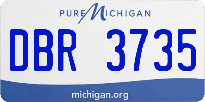 MI license plate DBR3735