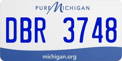 MI license plate DBR3748