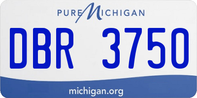MI license plate DBR3750