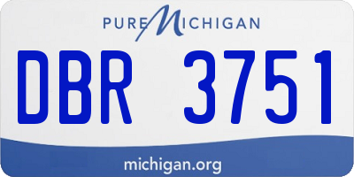 MI license plate DBR3751
