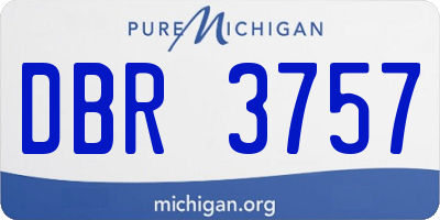 MI license plate DBR3757