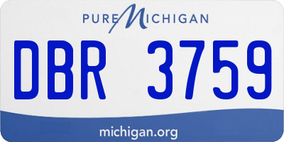 MI license plate DBR3759