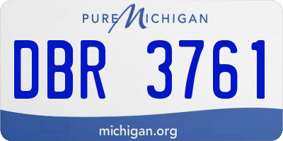 MI license plate DBR3761