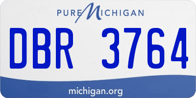 MI license plate DBR3764