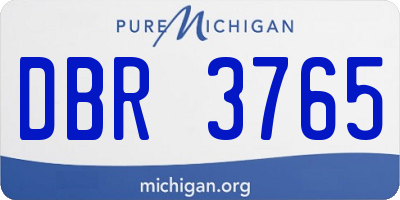 MI license plate DBR3765