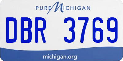 MI license plate DBR3769