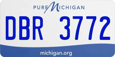 MI license plate DBR3772